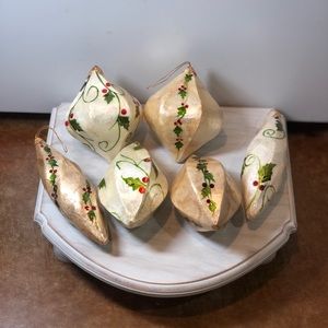 Hand painted vintage ornaments